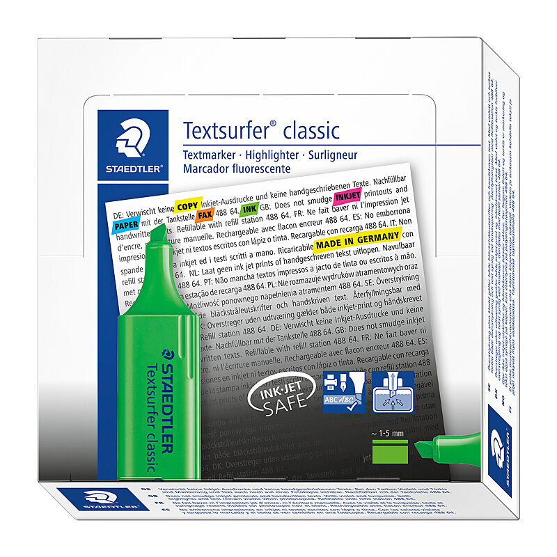Staedtler Hltr Textsurf Green Wallet of 10
