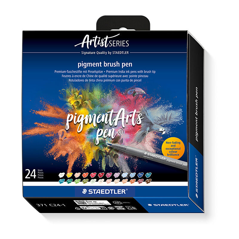 Staedtler Pigment Brush Pen 371 - Pack of 24