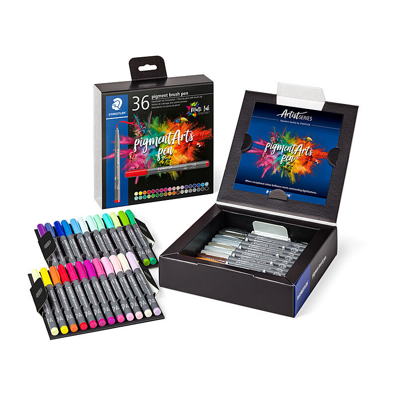Staedtler Pigment Brush Pen 371 - Pack of 36