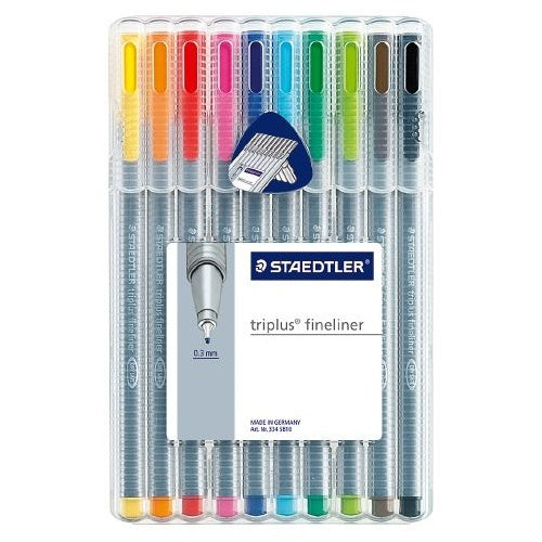 Staedtler Triplus Fineliner Pen - Pack of 10