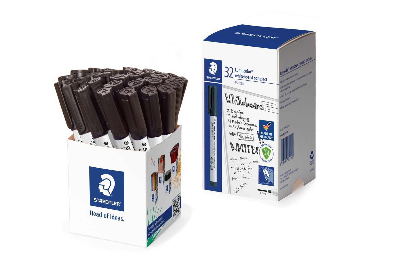 Staedtler Whiteboard Marker 341 - Compact Bullet Black Cup Of 32