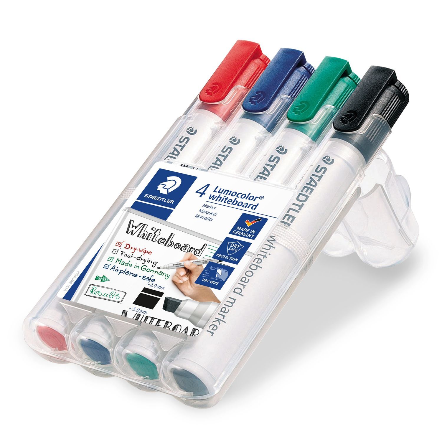 Staedtler Whiteboard Marker - Chisel Point Assorted (Wallet of 4)