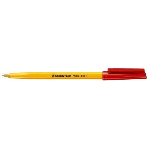 Staedtler Ballpoint Pen - Stick 430: Fine Red (Box of 10)