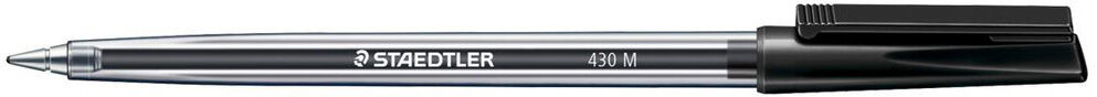 Staedtler Pen - Ballpoint Pen Stick 430: Medium Black (Single)