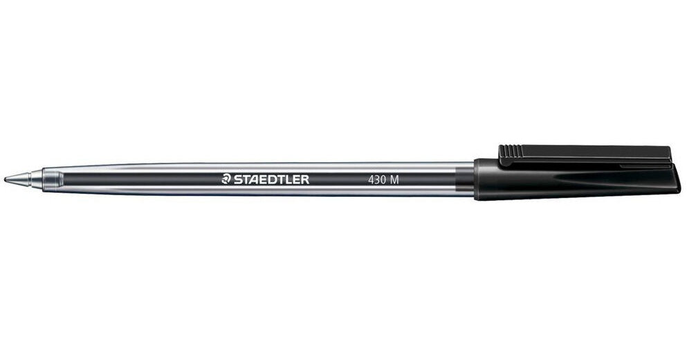 Staedtler Pen - Ballpoint Pen Stick 430: Medium (Single) - Black