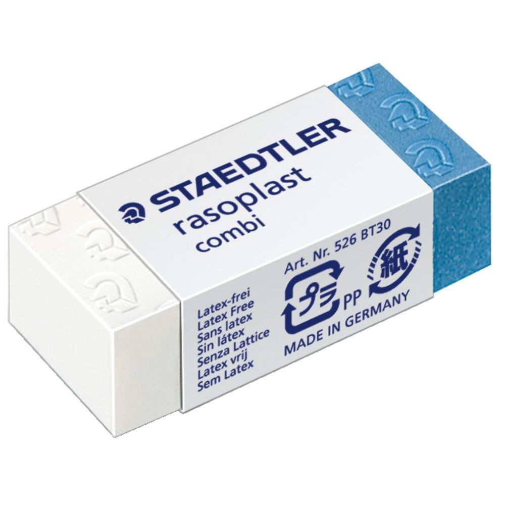Staedtler Erasers - Duo Plastic 526 BT30 (Box of 30)