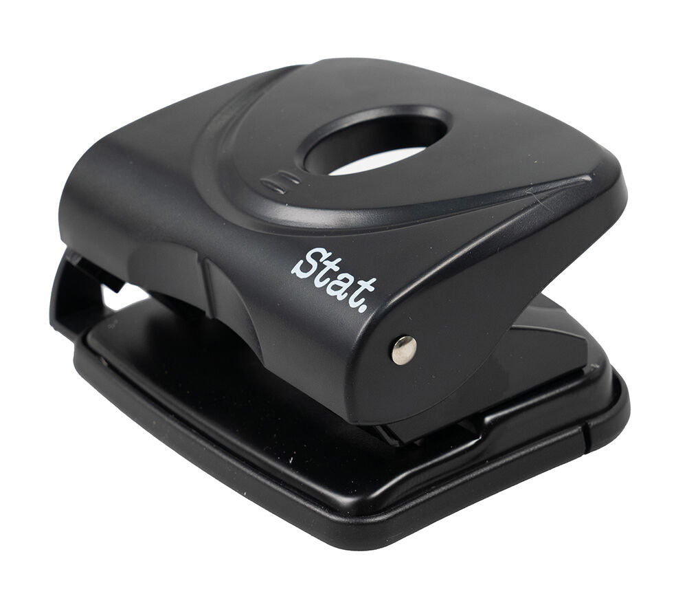 Stat Hole Punch - Large 2-Hole (30 Sheets): Plastic Black