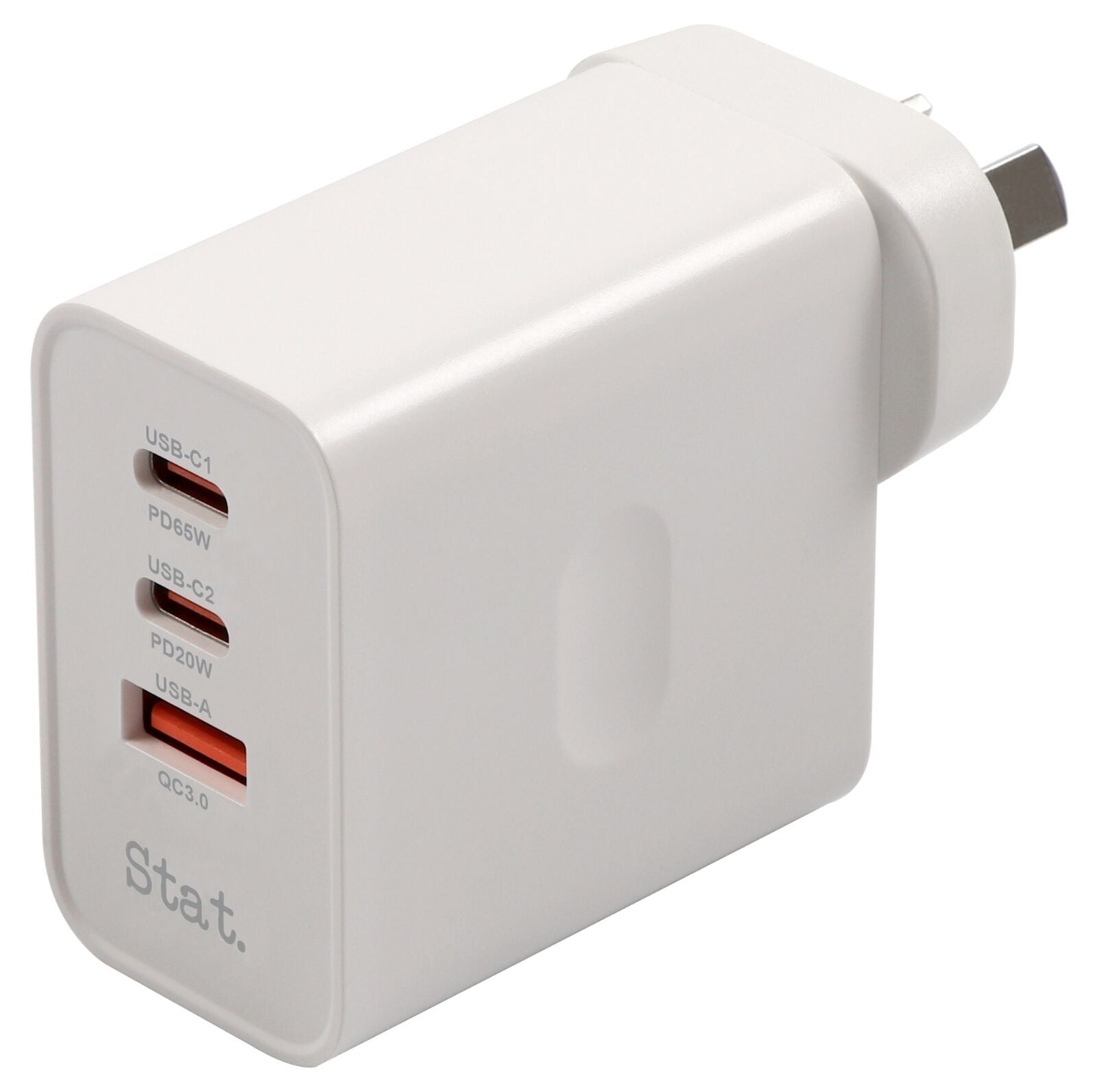 Stat Wall Charger - 65W Dual USB A & USB C: White