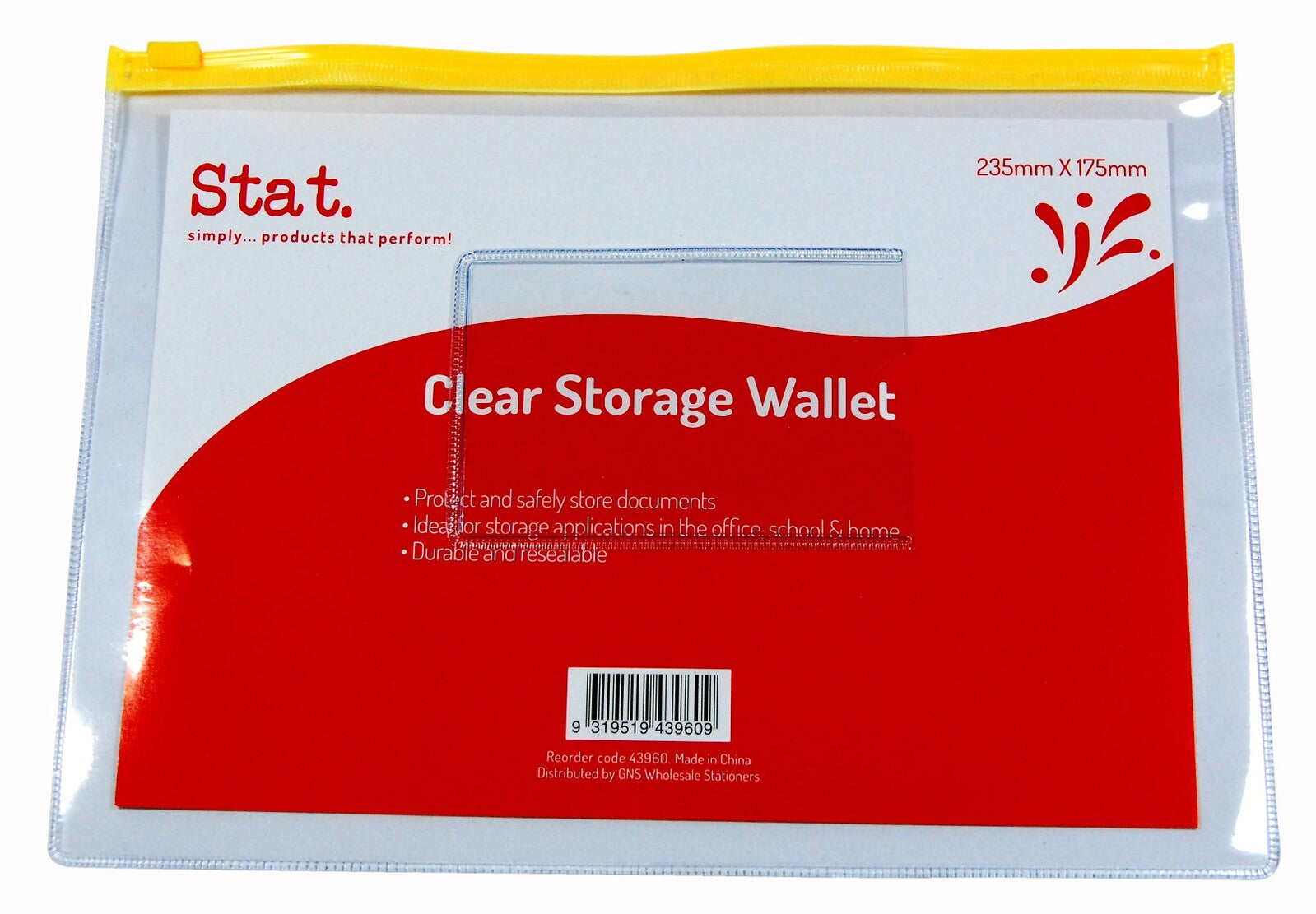 Stat Data File Envelope - 235x175mm Transparent