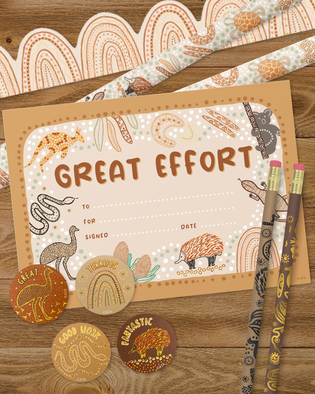 Country Connections - (Holographic) Gold Foil Merit Stickers (Pack of 72)