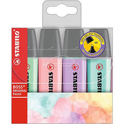 Stabilo Boss Highlighters - Pastel: Assorted (Pack of 4)