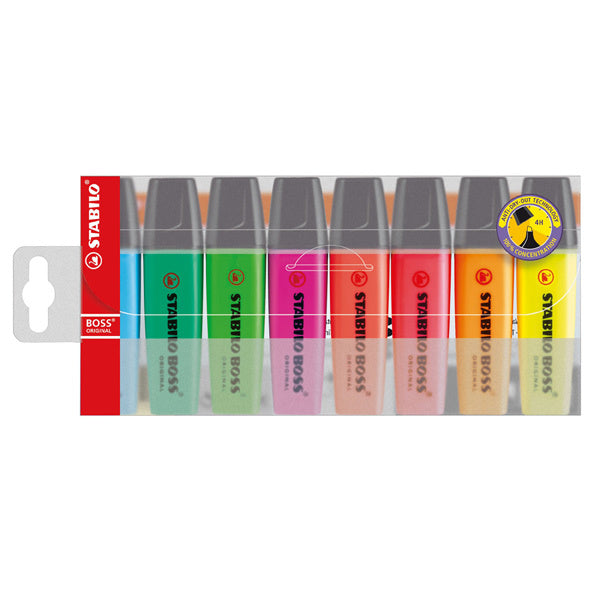 Stabilo Boss Highlighters - Assorted: Pack of 8