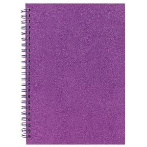 Stylex Notebook - Time to Shine (A5): Glitter Purple (120 Pages)