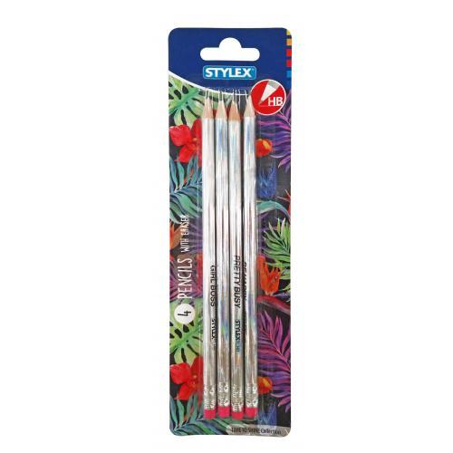 Stylex Pencil (Silver) - HB (Pack of 4)