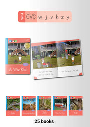 PLD Decodable Reading Books (Set 4 – CVC w j v k z y)