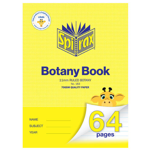 Spirax 183 Botany Book A4 64 Page 11mm (Pack of 20)