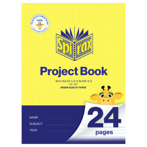 Spirax 227 Project Book 335 x 240mm 24 Page 8mm (Pack of 10)