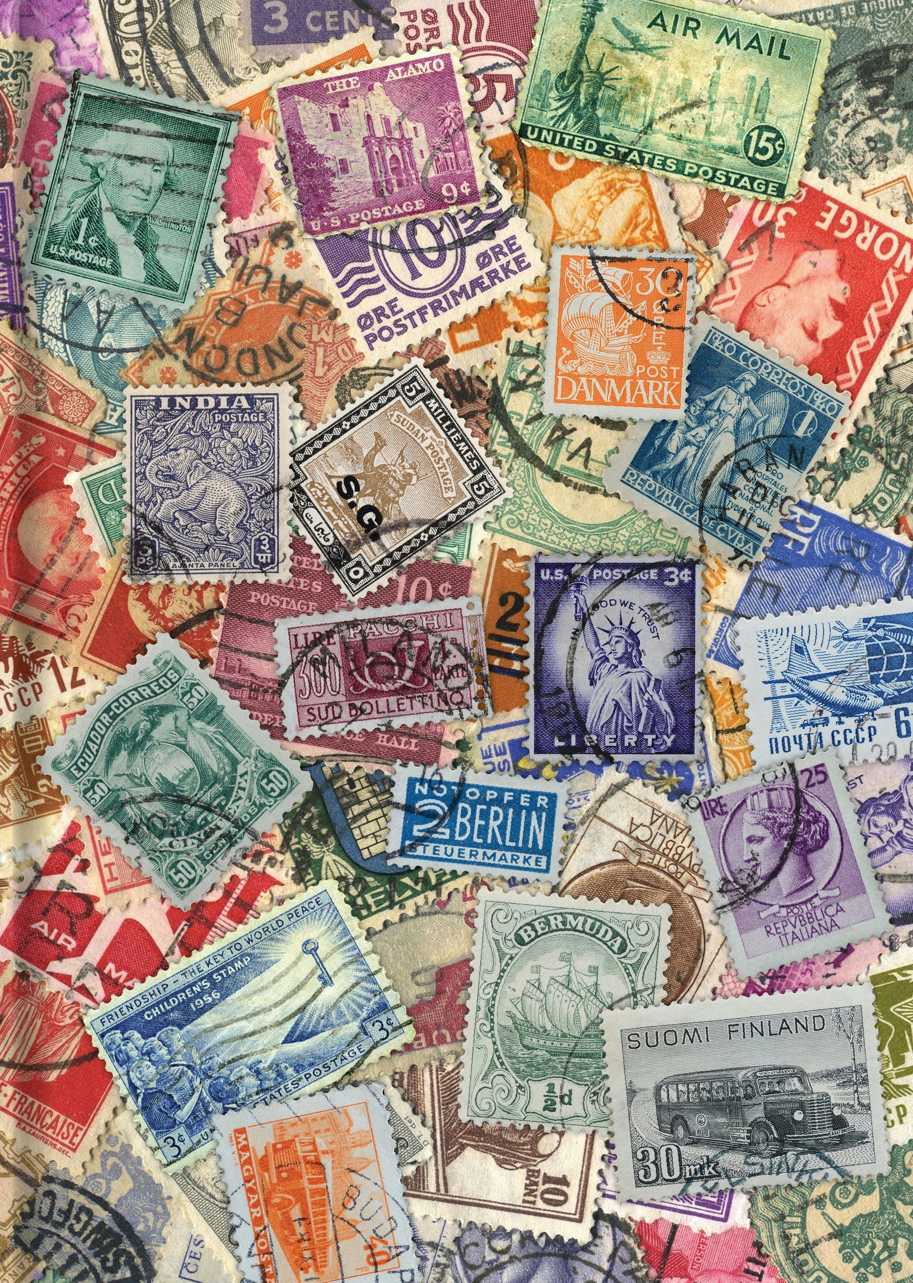 Travel Journal - Vintage Stamp