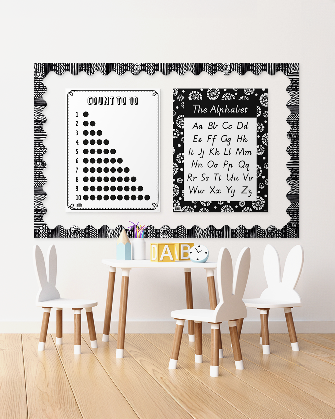 Black & White - Alphabet Chart (Victoria)