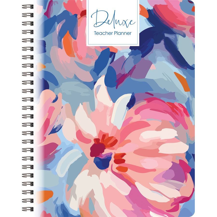 Deluxe Secondary 6-Period Weekly Planner 2027 - Summer Blossom - A4, Wiro Bound — Createl 2523V — image 1