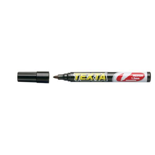 Texta Markers - B10 Permanent (Bullet): Black (Box of 10)