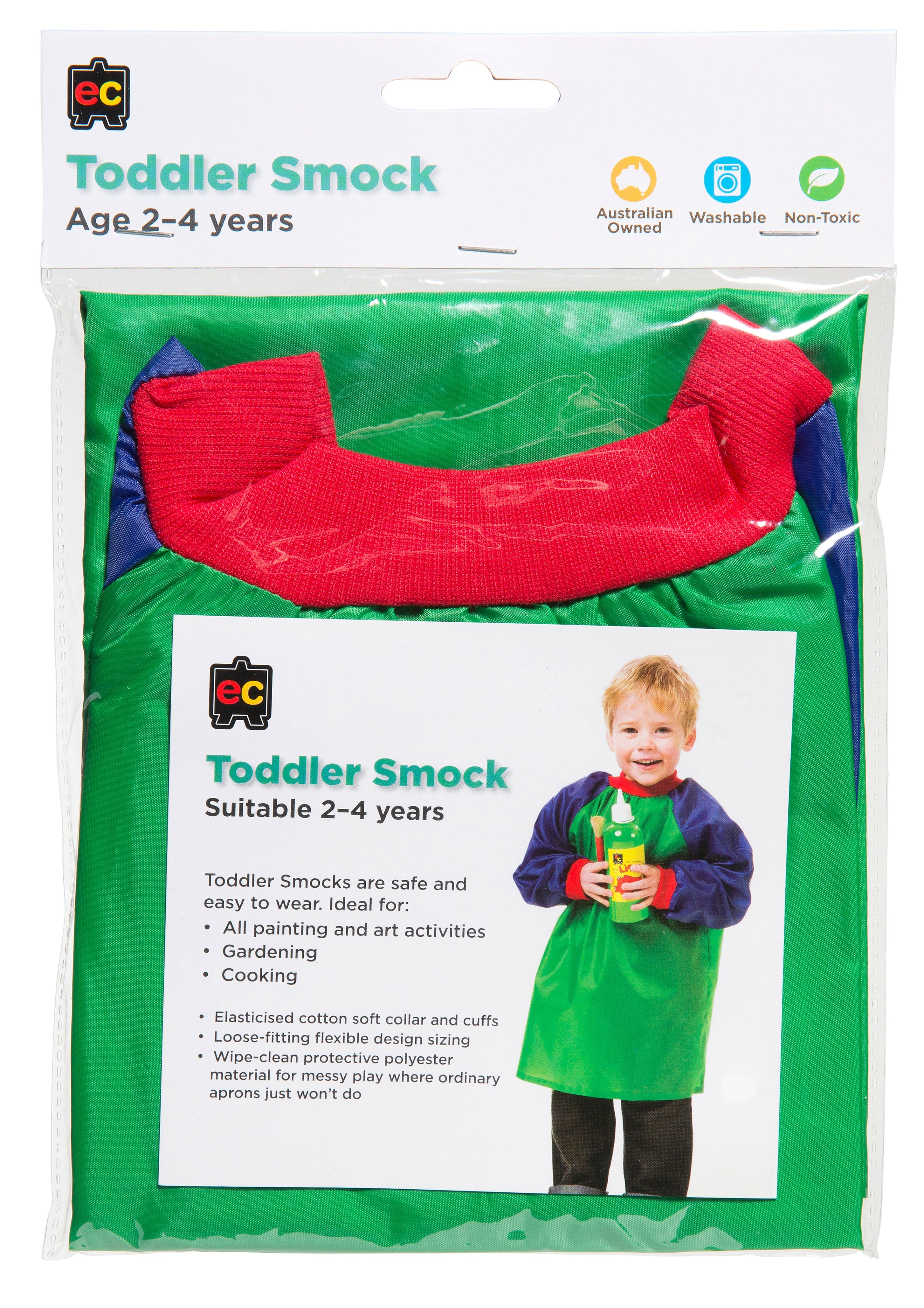 Painting Smock Toddler - Green (Open-Back)