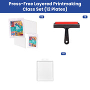 Press-Free Layered Printmaking Class Set (12 Plates)