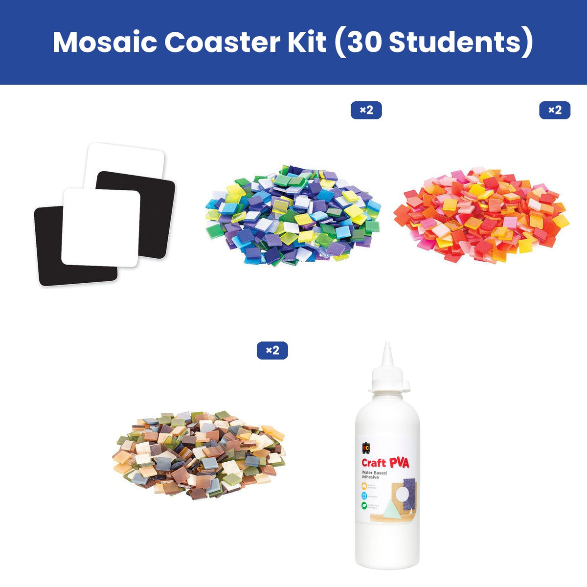 Mosaic Coaster Kit (30 Students)