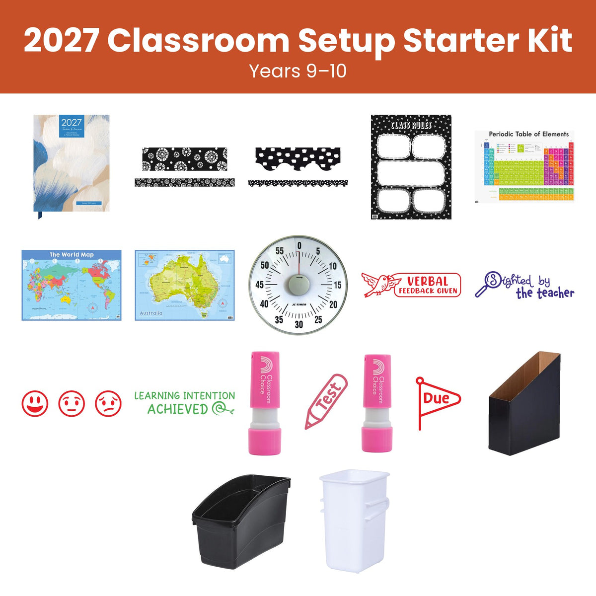 2027 Years 9–10 Classroom Setup Starter Kit