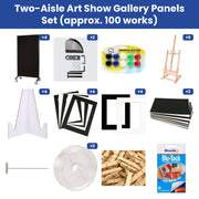 Two-Aisle Art Show Gallery Panels Set (approx. 100 works)