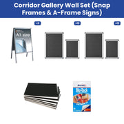 Corridor Gallery Wall Set (Snap Frames & A-Frame Signs)