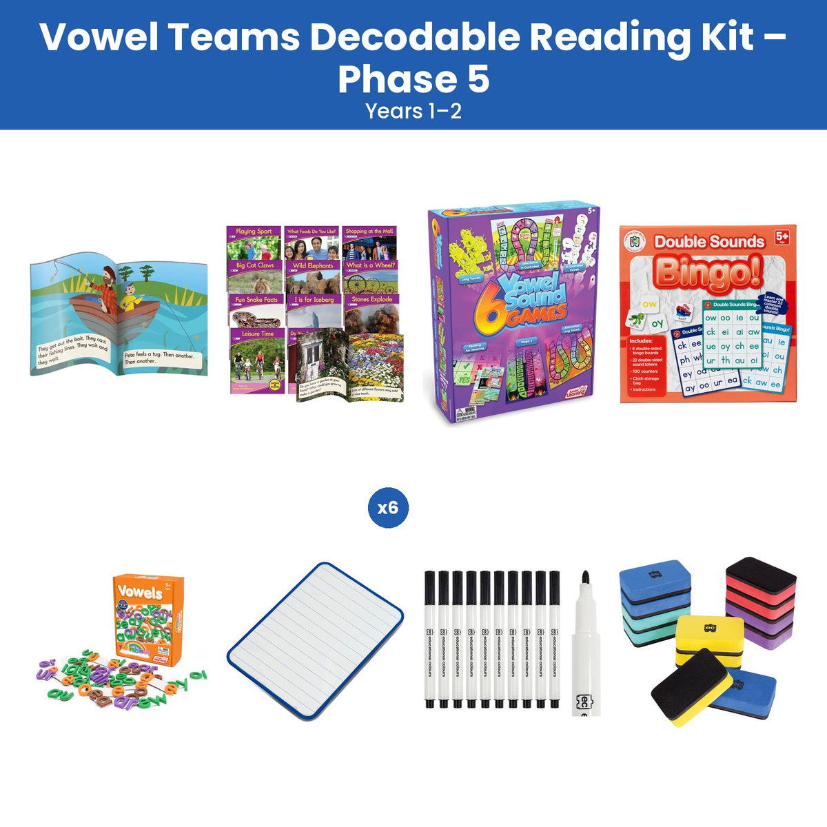 Vowel Teams Decodable Reading Kit – Phase 5 (Years 1–2)