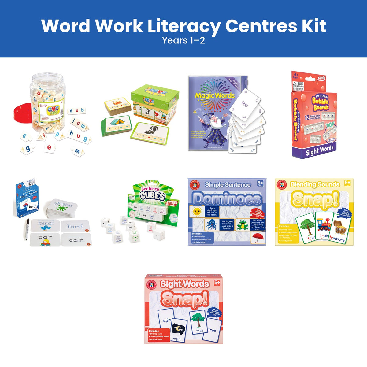 Word Work Literacy Centres Kit (Years 1–2)
