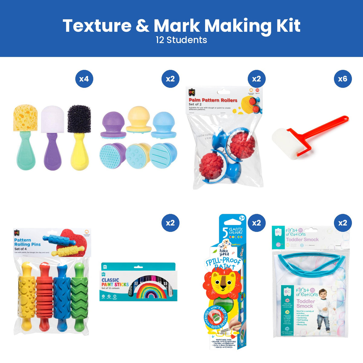 Texture & Mark Making Kit (12 Students)