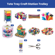 Tote Tray Craft Station Trolley