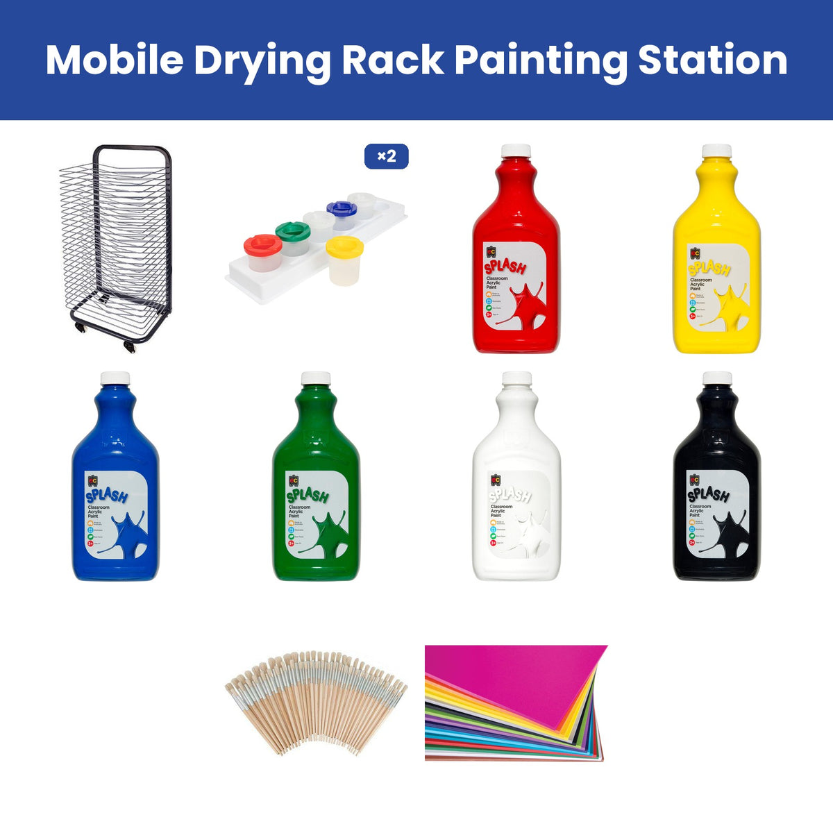 Mobile Drying Rack Painting Station