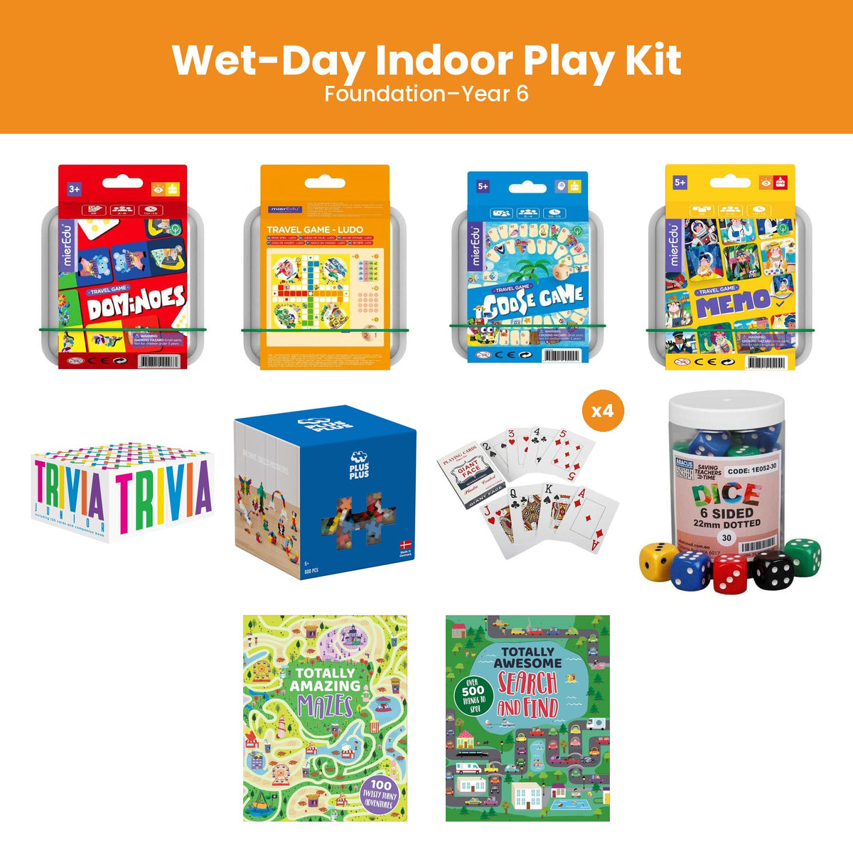 Wet-Day Indoor Play Kit (Foundation–Year 6)