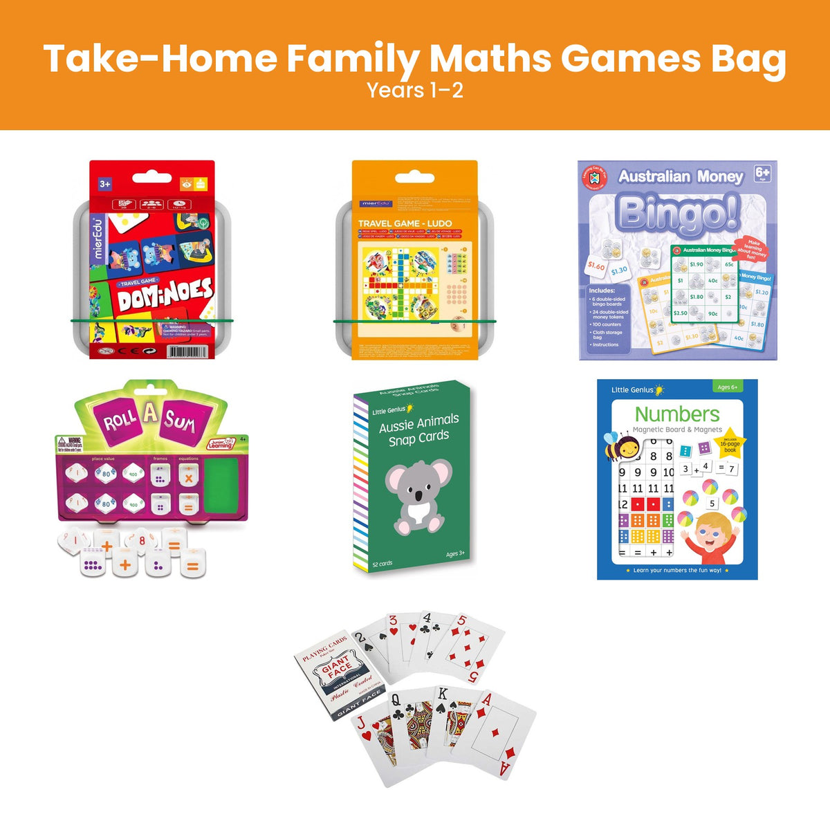 Take-Home Family Maths Games Bag (Years 1–2)