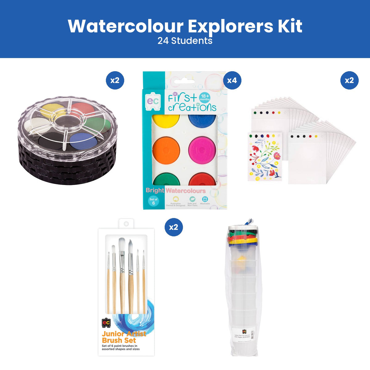 Watercolour Explorers Kit (24 Students)