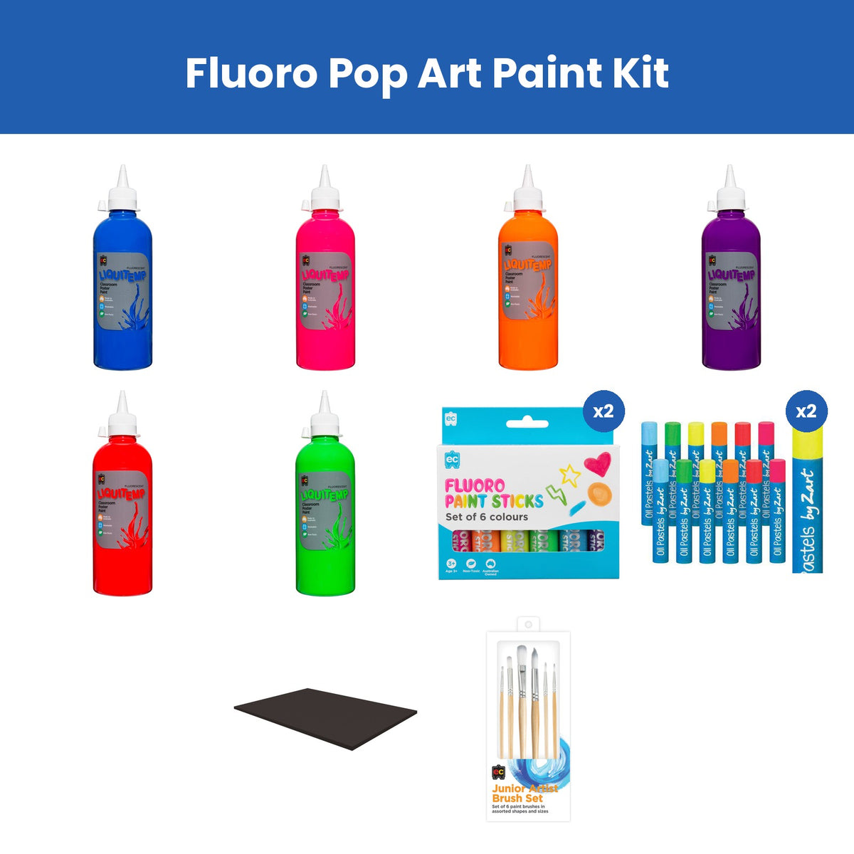 Fluoro Pop Art Paint Kit