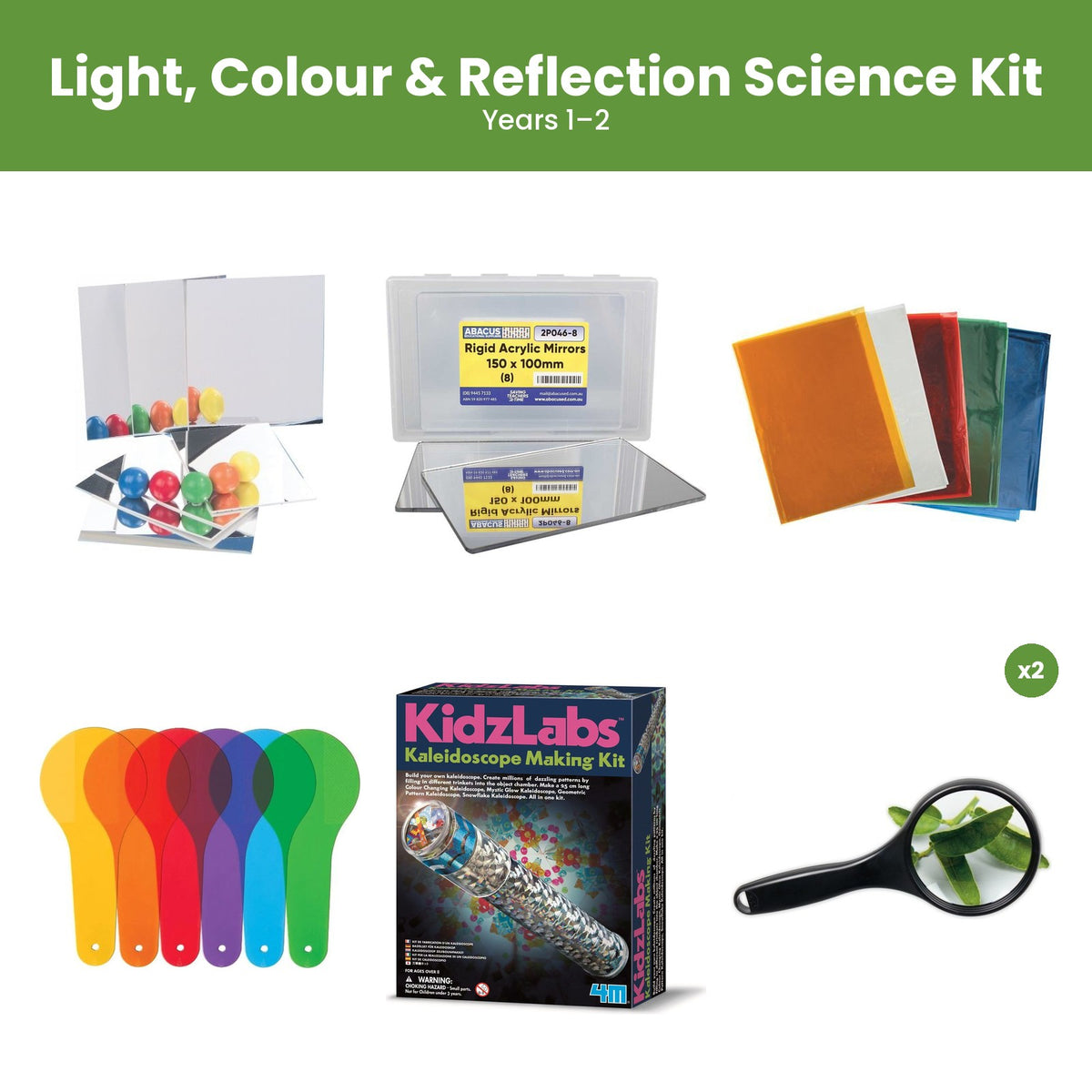 Light, Colour & Reflection Science Kit (Years 1–2)