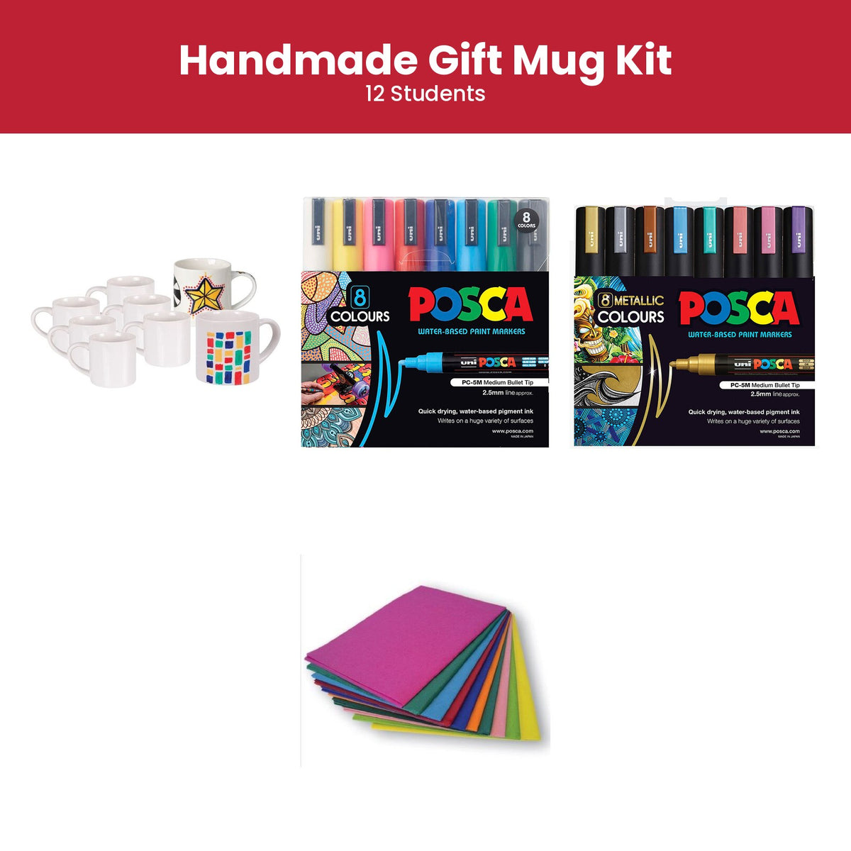 Handmade Gift Mug Kit (12 Students)