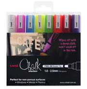 Uni-Ball Chalk Marker Bullet Tip 1.8mm-2.5mm - Assorted (Pack of 8)