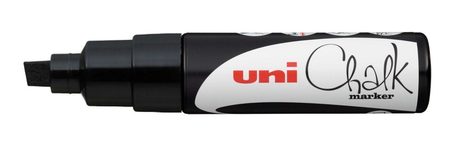 Uni-Ball Chalk Marker Chisel Tip 8mm - Black