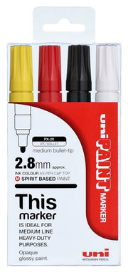 Uni-Ball Paint Marker PX-20 Medium Bullet Tip 2.8mm (Pack of 4)