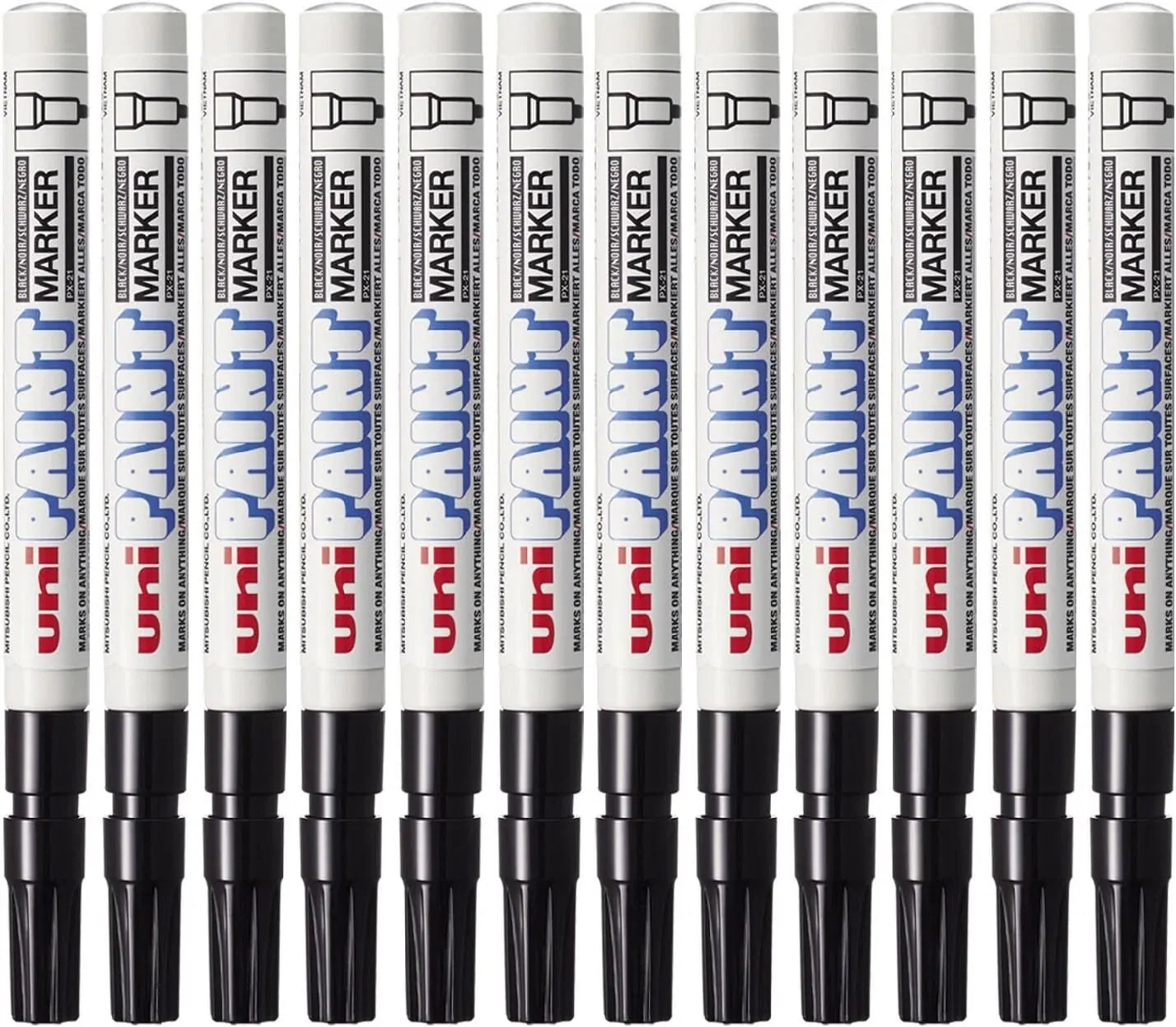 Uni-Ball Paint Marker PX-21 Fine Tip 1.2mm  - Black (Box of 12)