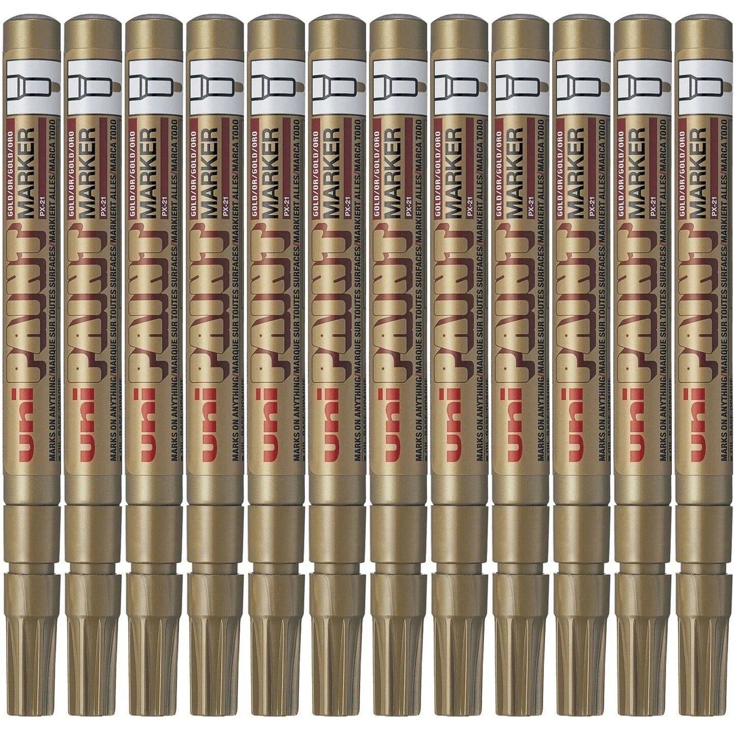 Uni-Ball Paint Marker PX-21 Fine Tip 1.2mm - Gold (Single)