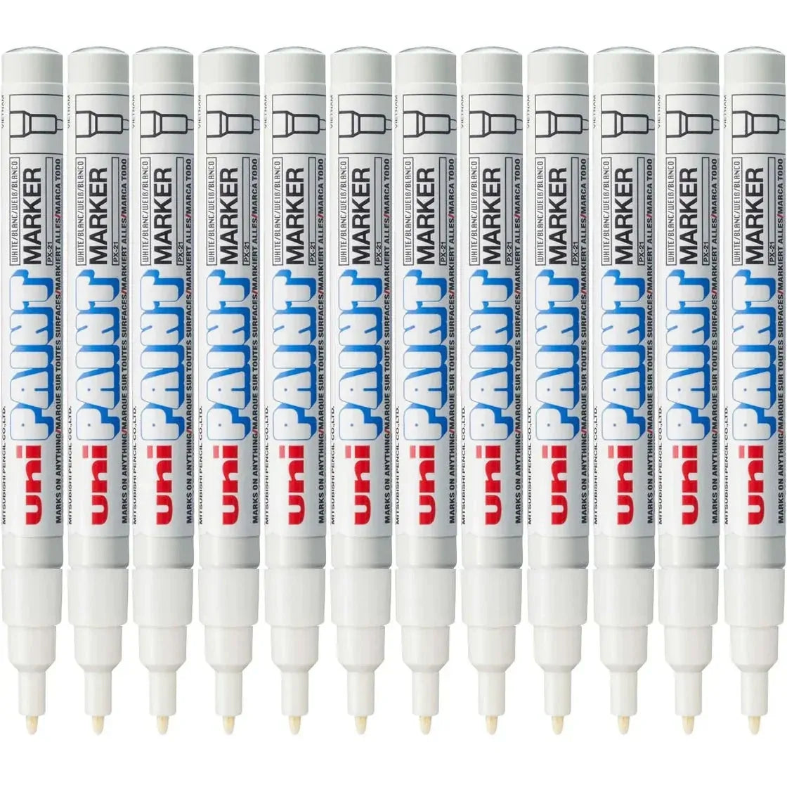 Uni-Ball Paint Marker PX-21 Fine Tip 1.2mm - White (Box of 12)
