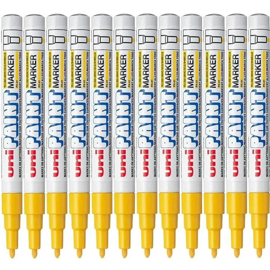 Uni-Ball Paint Marker PX-21 Fine Tip 1.2mm - Yellow (Box of 12)