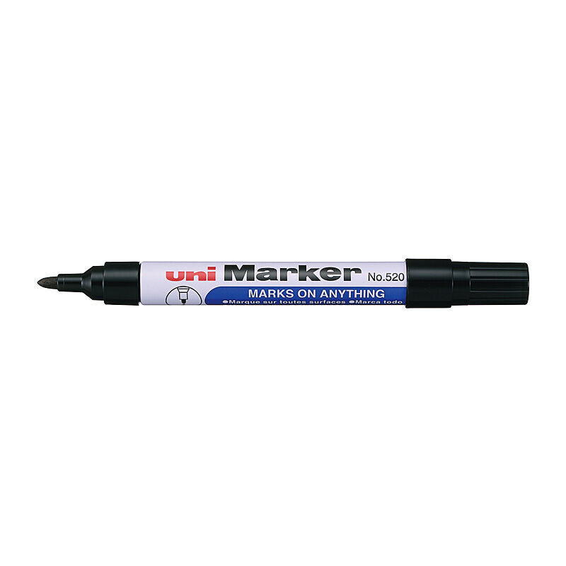 uni Permanent Bullet Markr Black Box of 12